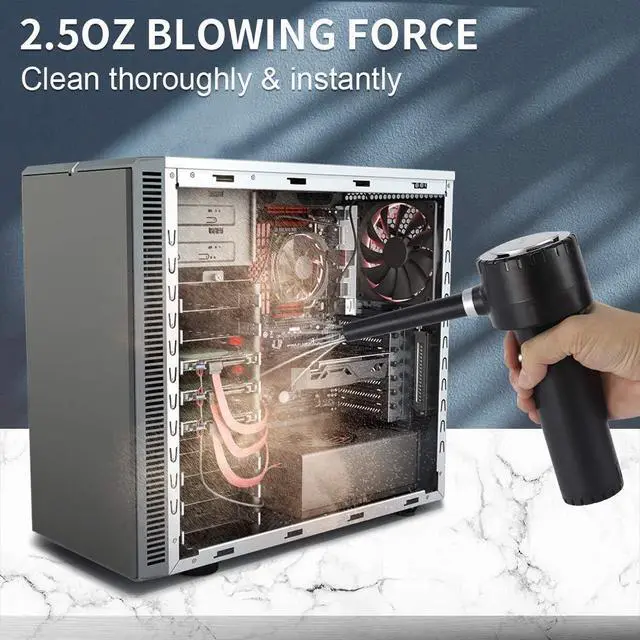 Alt view image 4 of 7 - Electric Air Duster, Compressed Air Duster, Portable 45000 RPM Cordless Dust Blower, 6000mAh Battery Air Can Duster, Powerful Computer Keyboard Cleaning Air Spray