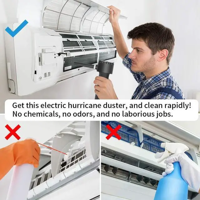 Alt view image 7 of 7 - Electric Air Duster, Compressed Air Duster, Portable 45000 RPM Cordless Dust Blower, 6000mAh Battery Air Can Duster, Powerful Computer Keyboard Cleaning Air Spray