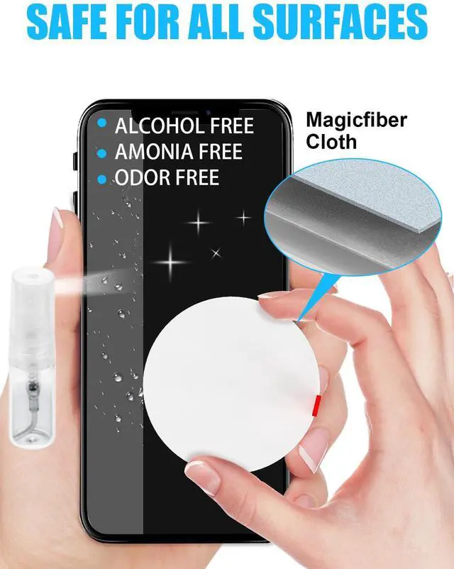 Alt view image 5 of 6 - Keyboard Cleaner Kit, Electronics Cleaning Kit with Retractable Big Brush, Portable, 20 in 1 Multi-Tool Kit for Phones, Tablet, Computer, PC Monitor,TV Camera Lens with 2.5ml Mist Spray (White)
