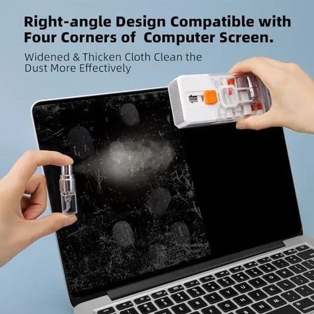 Alt view image 5 of 7 - Keyboard Cleaning Kit Laptop Cleaner with 2Oz Computer Screen Cleaner Spray, Multi-Function PC Electronic Cleaner Kit for Car iPad iPhone Pro, Earbuds Macbook Camera Monitor PC, All-in-one with Patent
