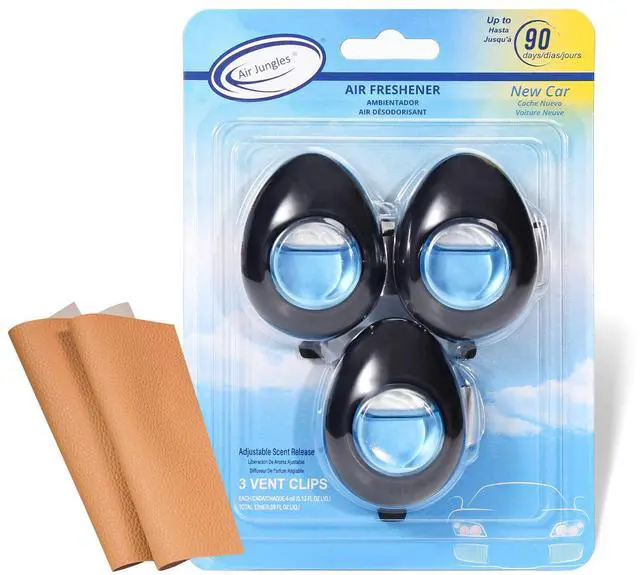 Main image of Car Air Freshener Vent Clip 3 Ct, New Car Scent | Long-Lasting Car Odor Eliminator, Easy Clip-On, Freshness for Cars, Trucks, and SUVs