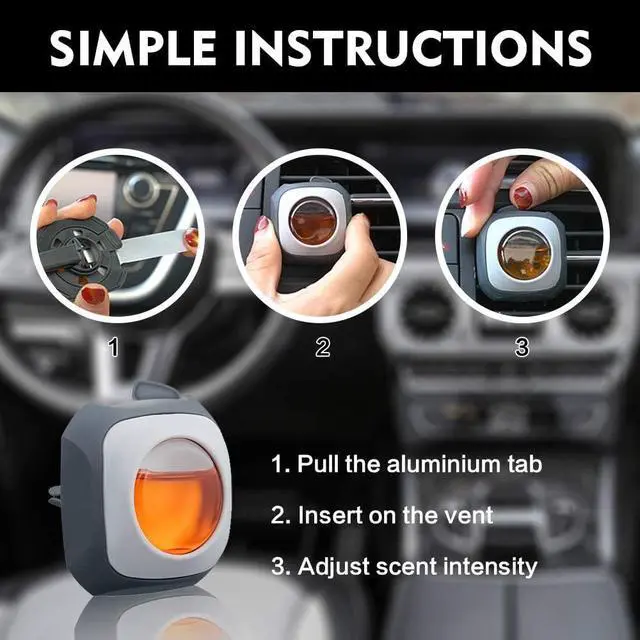 Alt view image 2 of 7 - Car Air Freshener Vent Clips, New Car Scent, 6 Pack, Long Lasting, Made with Essential Oils, Adjustable Intensity, Helps Manage Everyday Odors, Up to 30 Days per Clip & 180 Days per Pack
