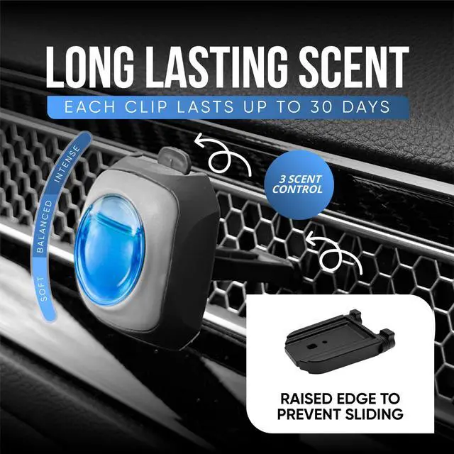 Alt view image 4 of 6 - Car Air Freshener Vent Clip 6 Ct with 2 Civic Adapter | New Car Scent, Compatible with Honda Civic, CRV, ZRV, HRV, Integra, Long Lasting up to 180 Days, Car Odor Eliminator