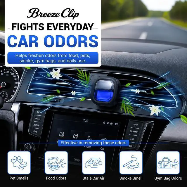 Alt view image 3 of 7 - New Car Air Freshener Vent Clip 4 Pack, Odor-Fighting Long-Lasting Scent | Car Vent Air Freshener with Adjustable Dial New Car Air Scent Automotive Air Fresheners for Men New Car Smell
