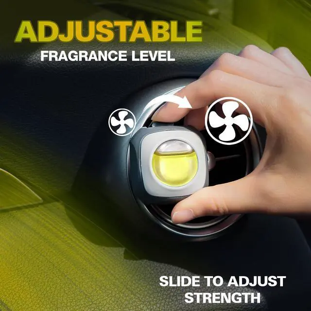 Alt view image 4 of 7 - Lemon Ginger Scent Car Air Freshener Vent Clip 6 Ct | Natural Essential Oil, Car Fragrance Accessories for Women and Men, Odor Eliminator, 4 mL Each