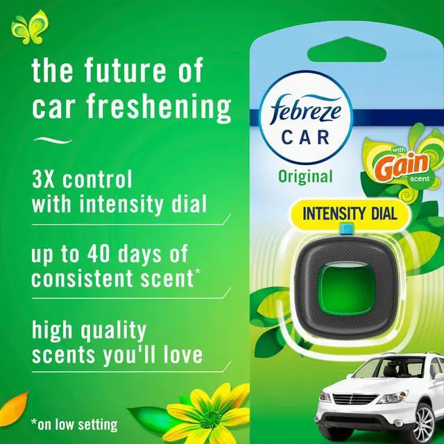 Alt view image 2 of 7 - Car Air Freshener, Odor-Fighting Automotive Vent Clip, Scented Car Accessories, Long Lasting for Strong Odors, Gain Original Scent, 4 Count