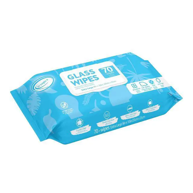 Alt view image 2 of 7 - Bundle: Glass & Window Cleaner Wipes (70 Count) + 3-in-1 Leather Cleaner Wipes (50 Count) + Electronic Screen Cleaning Wipes (70 Count), Extra Large 8" x 10"