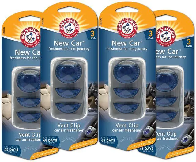 Main image of AH8203NC New Car Freshness Vent Clip for Car Air Freshener 4 Pack of 3 Piece in Each