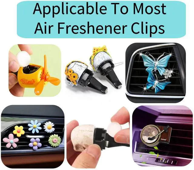 Alt view image 5 of 6 - Car Air Freshener Refills, 30 Pcs Individual Package Car Air Vent Clip Replacement Pads Solid Fragrance Scent Air Freshener Refill Tablets (Lavender+Ocean+Cologne)