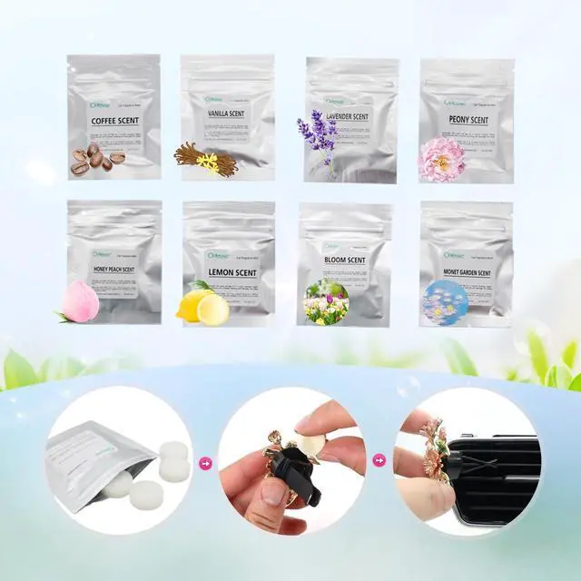 Alt view image 5 of 6 - 32pcs Honey Peach Car Air Freshener Refill Fragrance Tablets