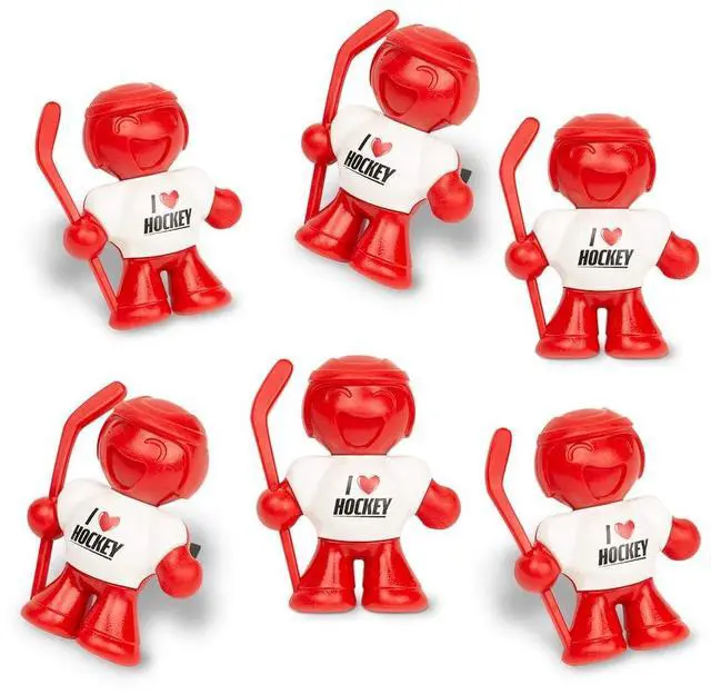 Main image of Little Joe 96427-6PK I Love Hockey New Car Scent Car Air Freshener Vent Clip, Fights Odors for up to 45 Days, Long-Lasting Freshness, Cute Car Odor Eliminator, Red, Pack of 6