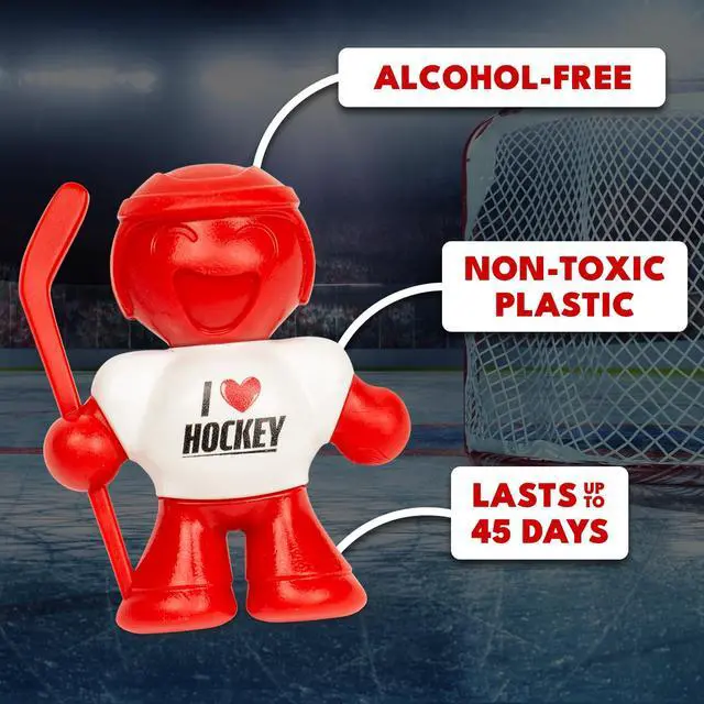 Alt view image 3 of 4 - Little Joe 96427-6PK I Love Hockey New Car Scent Car Air Freshener Vent Clip, Fights Odors for up to 45 Days, Long-Lasting Freshness, Cute Car Odor Eliminator, Red, Pack of 6