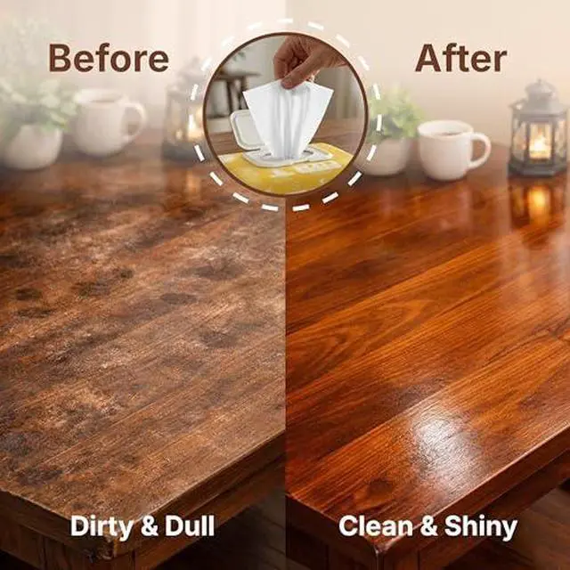 Alt view image 3 of 6 - Bundle Wood Cleaner Wipes 70 Count, and 3in1 Leather Wipes 50 Count
