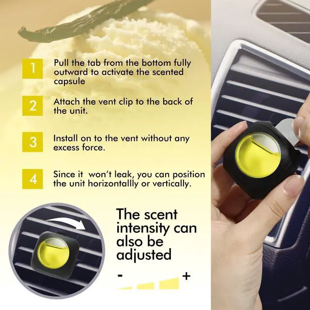 Alt view image 3 of 7 - Car Air Fresheners, Vanilla, 6-Pack, 4ml Each, Odor Eliminator