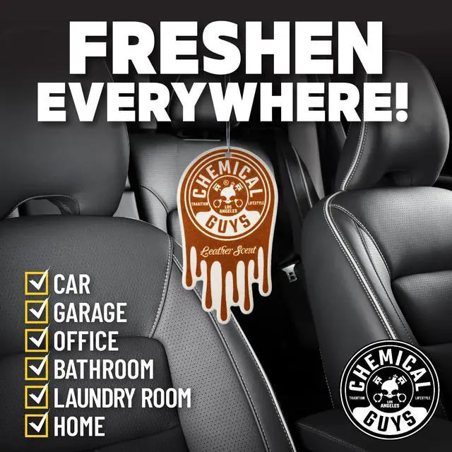 Alt view image 3 of 4 - Hanging Air Fresheners, Leather Scent, 12 Pack, for Cars | Twelve hanging fresheners fill cars, home and garage with a rich leather scent while neutralizing odors