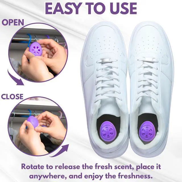 Alt view image 3 of 6 - Shoe Deodorizer Balls 12 Ct, Lavender Scent | Odor Remover Balls for Sneakers, Gym Bags, Lockers, Closets, Hampers, and Drawers, Essential Oil Provides Natural Freshness