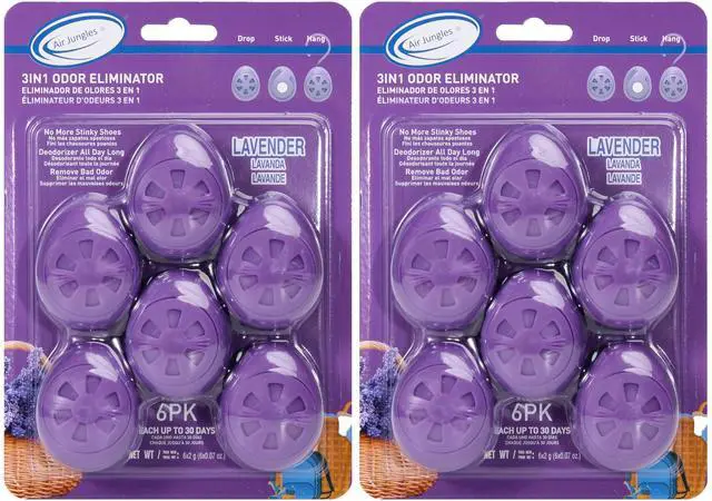 Main image of Shoe Deodorizer Balls 12 Ct, Lavender Scent | Odor Remover Balls for Sneakers, Gym Bags, Lockers, Closets, Hampers, and Drawers, Essential Oil Provides Natural Freshness