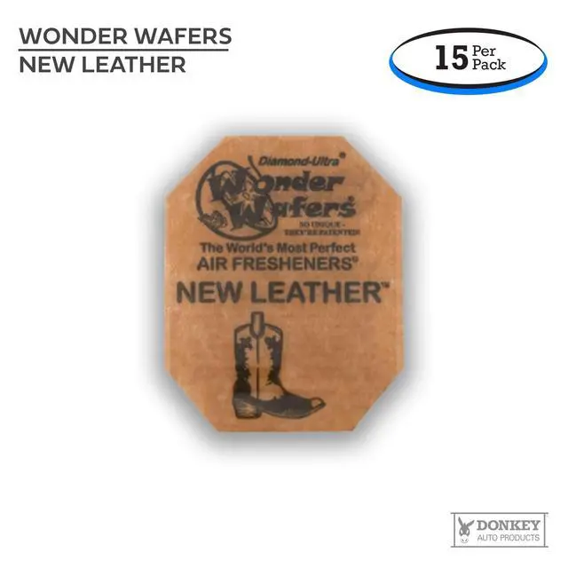Alt view image 7 of 7 - Wonder Wafers - Diamond-Ultra Scented Car Air Fresheners - Individually Wrapped (15 Per Pack) (New Leather)