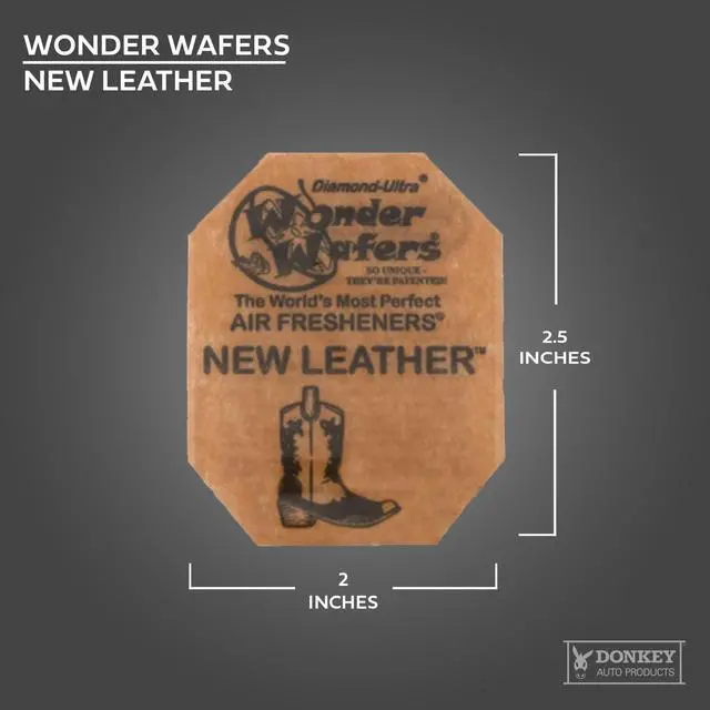 Alt view image 2 of 7 - Wonder Wafers - Diamond-Ultra Scented Car Air Fresheners - Individually Wrapped (15 Per Pack) (New Leather)