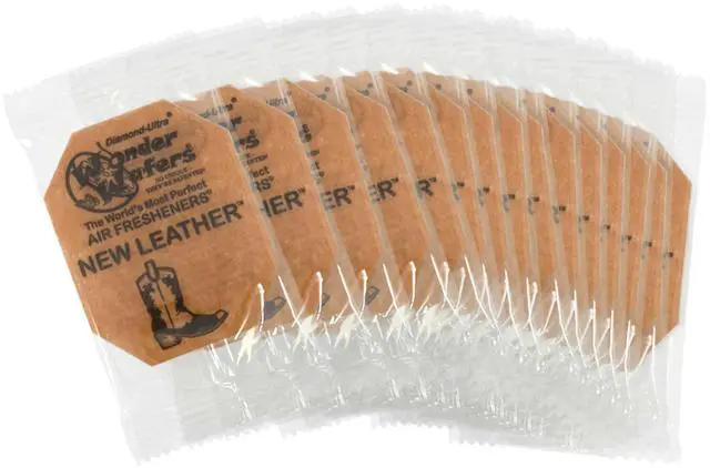 Main image of Wonder Wafers - Diamond-Ultra Scented Car Air Fresheners - Individually Wrapped (15 Per Pack) (New Leather)