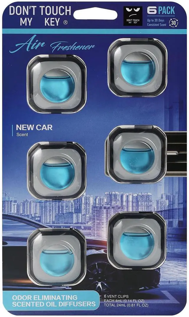 Main image of Car Air Freshener Vent Clip 6 Pack 4ml Each Up to 180 Days Long Lasting Scent Odor Eliminator for Women Men(New Car)