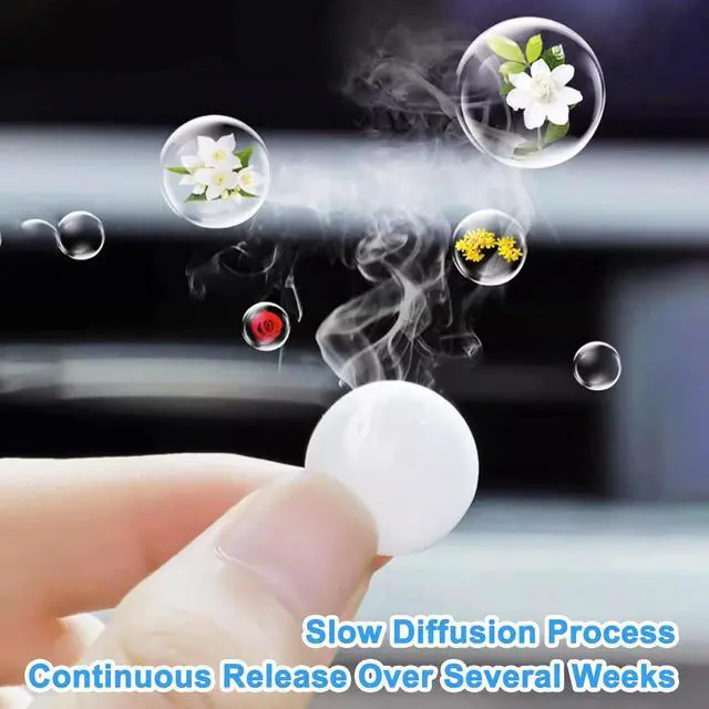 Alt view image 7 of 7 - 24 Pack Car Air Freshener Refills, Car Air Vent Clip Freshener Replacement Pads, Solid Fragrance Scent Refill Tablets (Lavender/Rose/Cinnamon/Lemon/Cologne/Jasmine/Ocean/Peach)