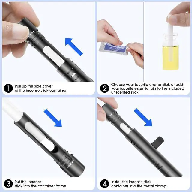 Alt view image 3 of 6 - Car Diffuser Vent Clips Set 10 Bags Different Scents Essential Oil Stick