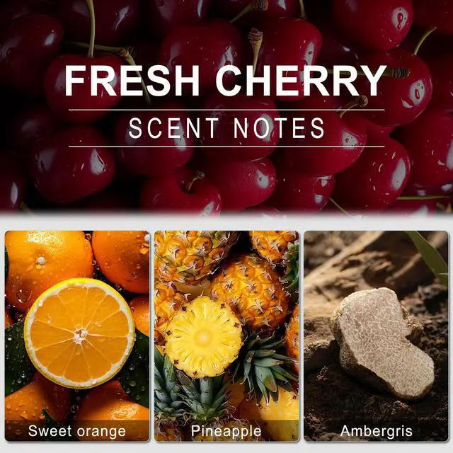 Alt view image 2 of 7 - Cherry Scent Car Air Freshener Clip,Provides Long Lasting Fragrance Holding for Over 120 Days,4 Vent Clips,4ml Each,Car Accessories for Men or Women(Cherry