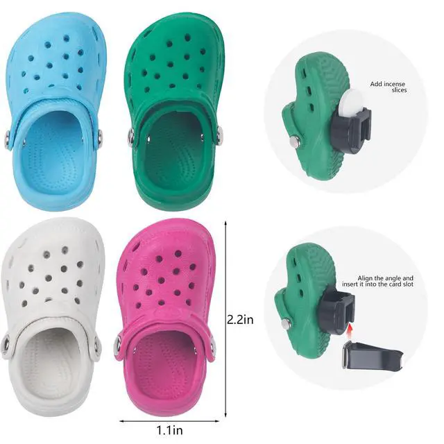 Alt view image 2 of 7 - Refillable Shoes Car Air Freshener for Women, 4 PCS Fun Car Air Freshener Vent Clips Accessories Cute for Car (12 PCS Fragrance Pads)
