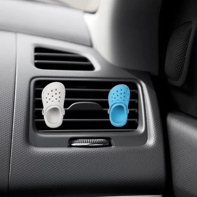 Alt view image 4 of 7 - Refillable Shoes Car Air Freshener for Women, 4 PCS Fun Car Air Freshener Vent Clips Accessories Cute for Car (12 PCS Fragrance Pads)