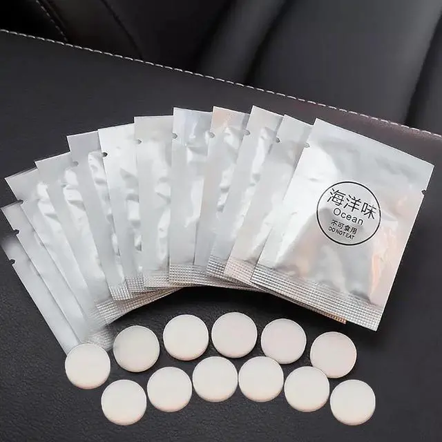 Main image of 12 Pack Car Air Freshener Refills Fragrance Tablets Solid Scent Pads | Air Vent Clip, Solid Fragrance Replacement Pads, Solid Fragrance Scent Refill Tablets, Lavender, Lemon, Honey Peach, Ocean