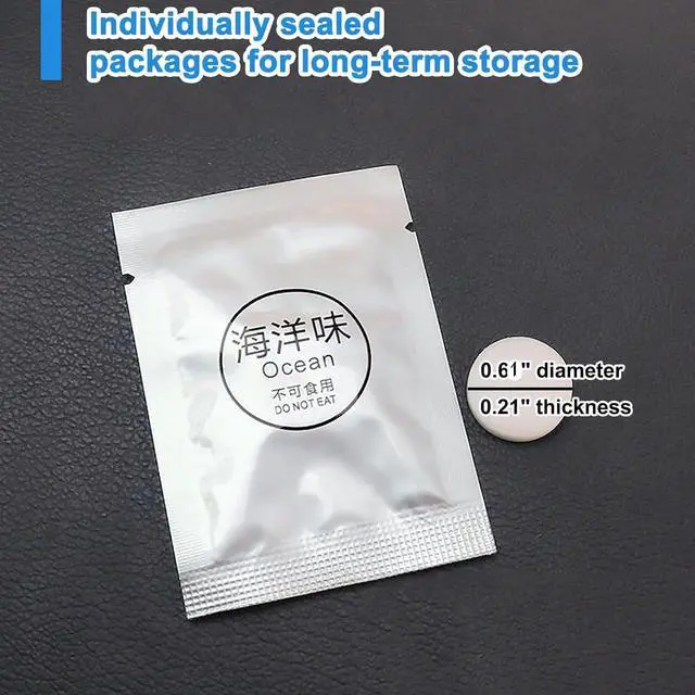 Alt view image 2 of 7 - 12 Pack Car Air Freshener Refills Fragrance Tablets Solid Scent Pads | Air Vent Clip, Solid Fragrance Replacement Pads, Solid Fragrance Scent Refill Tablets, Lavender, Lemon, Honey Peach, Ocean