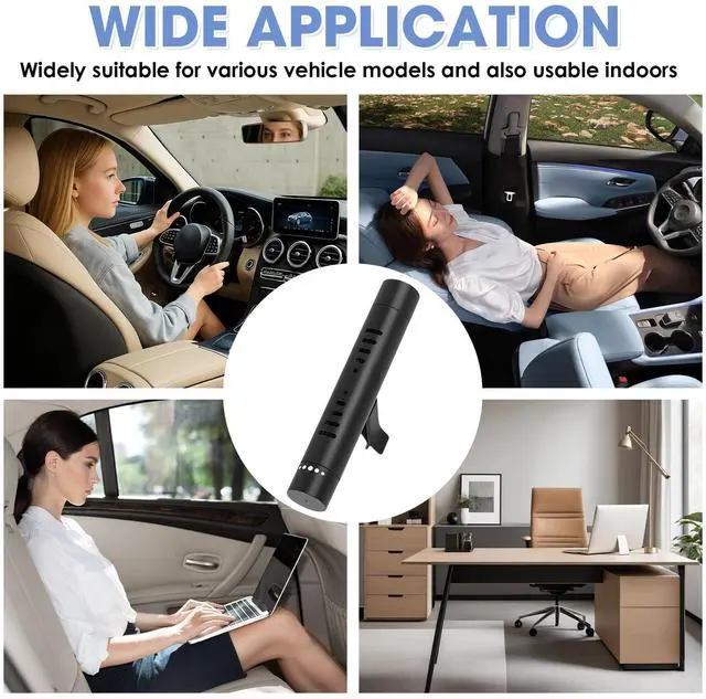 Alt view image 6 of 7 - 2 Pcs Car Air Essential Oil Diffuser Vent Clip Set (Black)