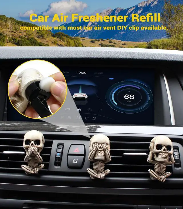 Alt view image 3 of 6 - 10 Pack Car Air Vent Clip Freshener Refills Solid Fragrance - 5 Scents Replacement Pads Car Fresheners Long Lasting - Variety Scent Refill - Cedarwood, Lemon, Ocean, Peach, Lavender