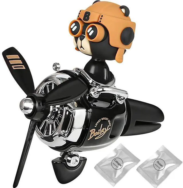 Main image of Bear Pilot Car Fresheners Vent Clip Cute Teddy New Car Scent Automotive Air Fresheners Cartoon Air Outlet Aromatherapy Ornament Thank You Valentine's Gifts for Him Her Friends, Families