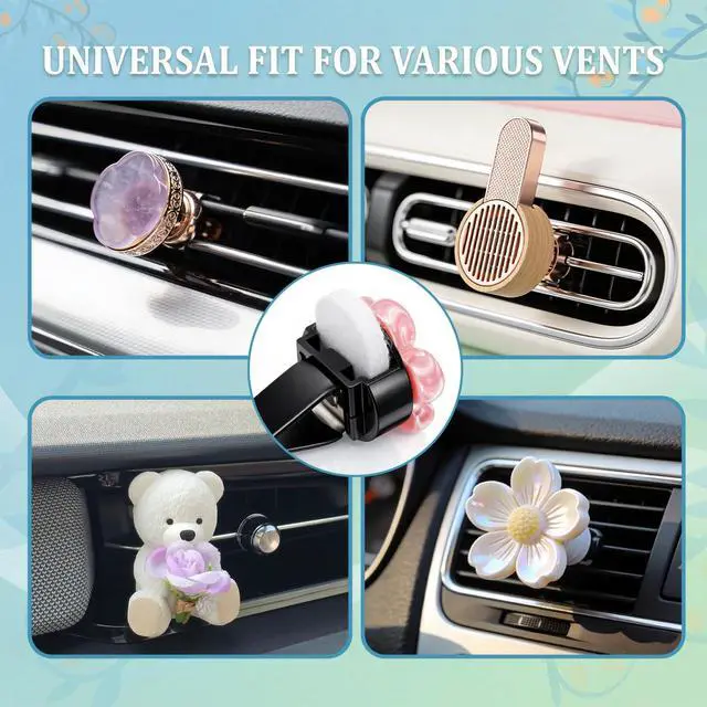 Alt view image 7 of 7 - 100 PCS Car Air Freshener Refill Felt Pads White Unscented Essential Oil Perfumes Refill Pads Car Air Fresheners Clip Cars Diffuser Airs Fresheners Replacement Pad for Custom Fragrance Cars Use(17 mm)