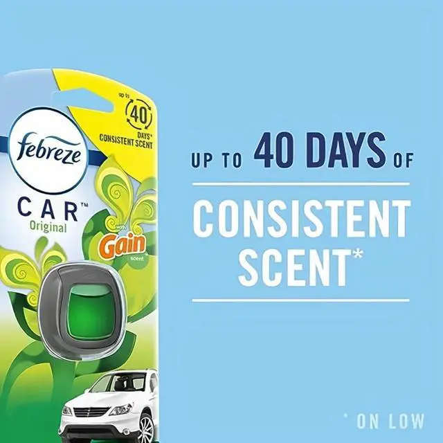 Alt view image 2 of 7 - Car Air Fresheners, Linen & Sky, Odor Fighter for Strong Odors Car Vent Clips (2 Count)