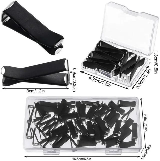 Alt view image 2 of 7 - 60 Pcs Car Vent Clips for Air Freshies Bulk | Square Head Air Conditioner Clips, with 2 Storage Box, Durable Auto Air Outlet Perfume Holders for Car Decoration Accessories