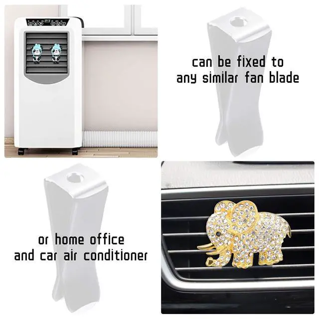 Alt view image 7 of 7 - 60 Pcs Car Vent Clips for Air Freshies Bulk | Square Head Air Conditioner Clips, with 2 Storage Box, Durable Auto Air Outlet Perfume Holders for Car Decoration Accessories