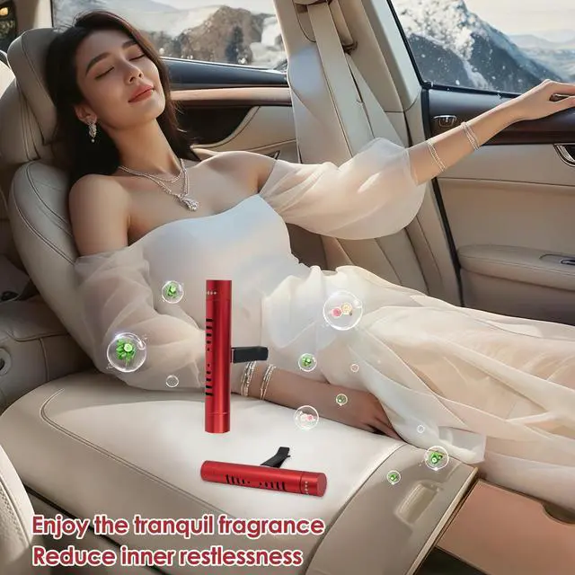 Alt view image 5 of 7 - 2 Pcs Car Air Essential Oil Diffuser Vent Clip Set (Red) | Premium Aluminum Air Freshener Diffuser with 12 Pcs Odorless Refill Sticks Suitable for Cars, Office, Kitchen, and Bedroom