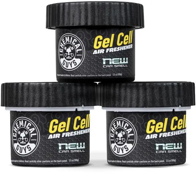 Main image of New Car Scent Gel Can Air Freshener, Vent Control, 3 Pack | Dial each up for a strong hit or down to a hint; spill-proof gel lasts for weeks and won't leak in summer heat