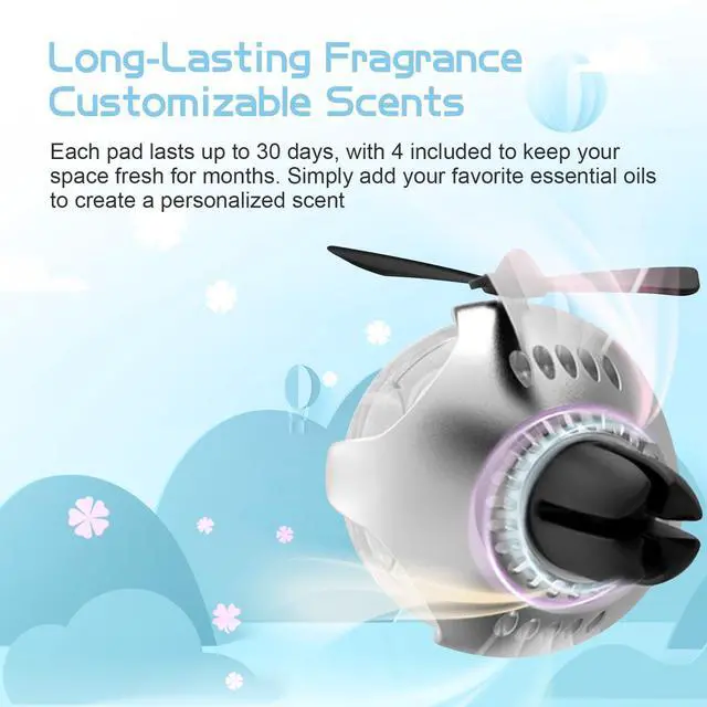 Alt view image 3 of 7 - White & Black Bear Car Air Freshener with 6-Color Auto Light Up & 4 Scented Tablets Subtle Fragrance, Decorative Auto Accessories, Cute Mother's Day and Father's Day Small Gift