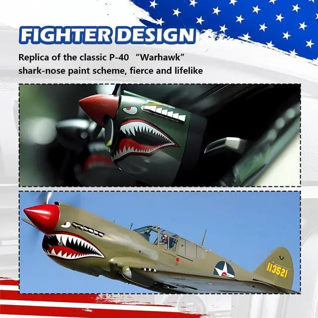 Alt view image 3 of 7 - 2026 New P-40 Warhawk Car Air Freshener,P-40 Fighter Car Vent Clips with Spinning Propeller for Reducing Odors,Universal Air Vent Decorations for Cars as Gift for Men & Pilots (P-40 Fighter Plane)