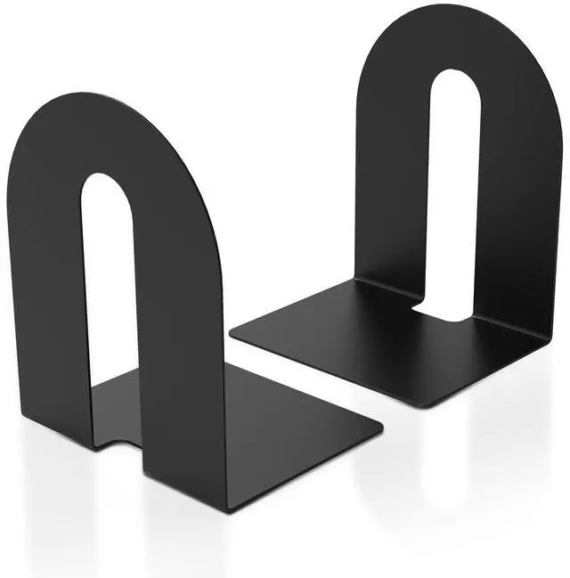 Main image of Heavy Duty 10" Bookends, 1 Pair Black Bookend for Office, Home,Bookshelves | Heavy Duty Bookends, Bookend Stopper for Heavy Books, For Office, Binders & Books