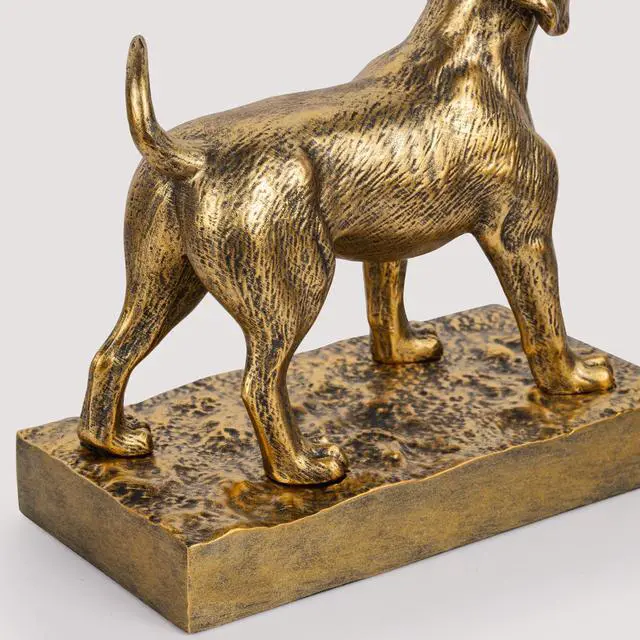 Alt view image 5 of 7 - Decorative Bookends for Shelves, Labrador Dog Book Ends for Heavy Books, Lab Dog Statues Bookends for Heavy Books with Anti-Slip Base Book Holders for Home Office Decor (Gold)