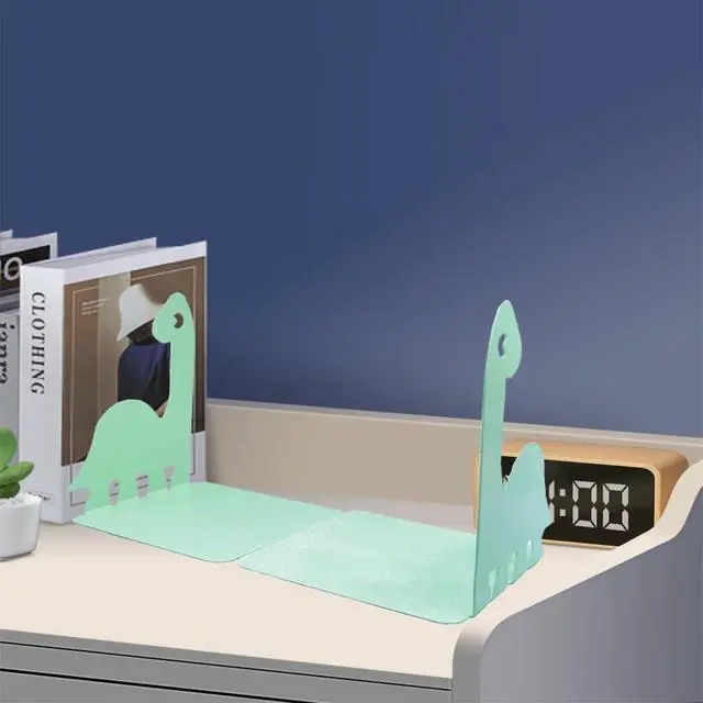 Alt view image 3 of 7 - Dinosaur Bookends, Decorative Book Ends, Stylish Book Stands for Shelves, Heavy Duty Book Holders for Home, Office Study Room, Set of 2