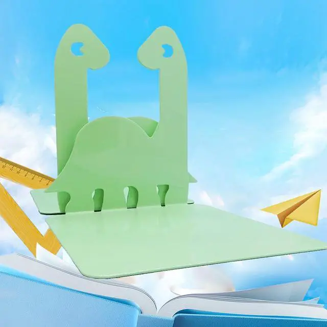 Alt view image 5 of 7 - Dinosaur Bookends, Decorative Book Ends, Stylish Book Stands for Shelves, Heavy Duty Book Holders for Home, Office Study Room, Set of 2