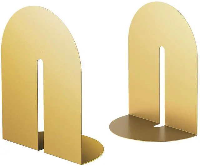 Main image of Runway Gold Bookends for Books,1 Pair Metal Book Holders for Office Shelves Adults & Kids Gift(Gold)