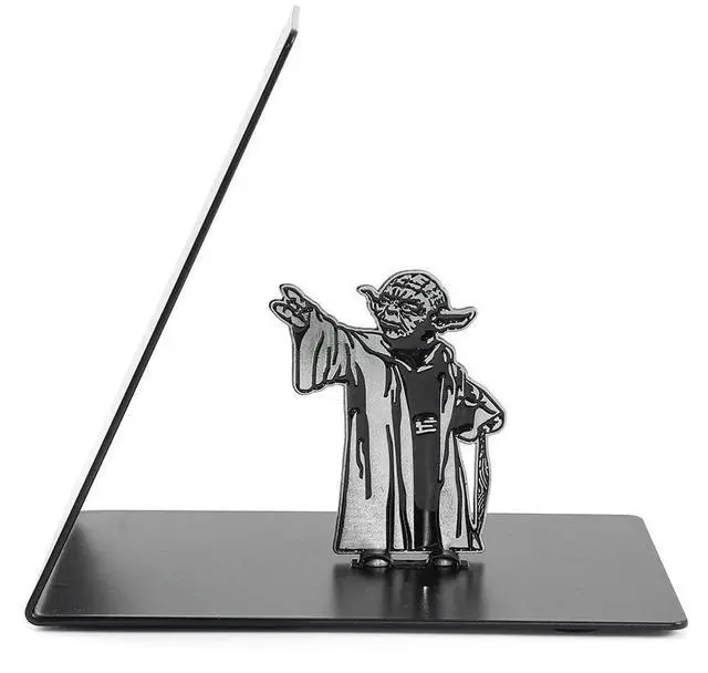 Main image of Premium Heavy-Duty Metal Bookend - Black L-Shaped Book End | Book Supports on Office Desk, Creative Gift for Dad and Lover