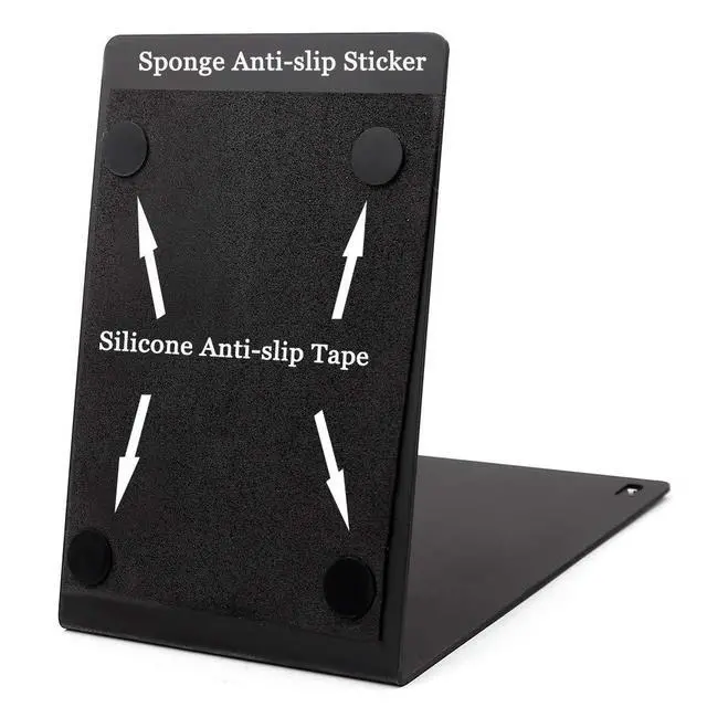 Alt view image 4 of 7 - Premium Heavy-Duty Metal Bookend - Black L-Shaped Book End | Book Supports on Office Desk, Creative Gift for Dad and Lover